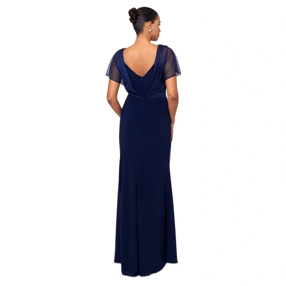Betsy & Adam Navy Blue Maxi Dress - Picture 4 of 12